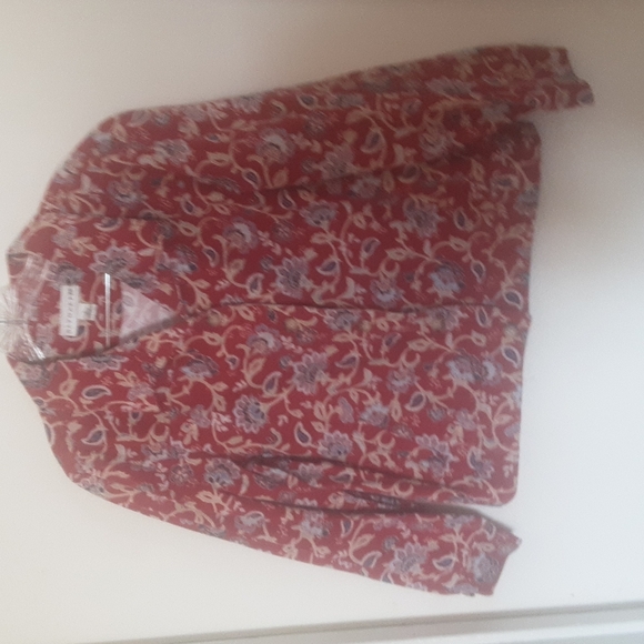 Haymaker Denim Red Floral Jacket Sz L - Picture 1 of 9